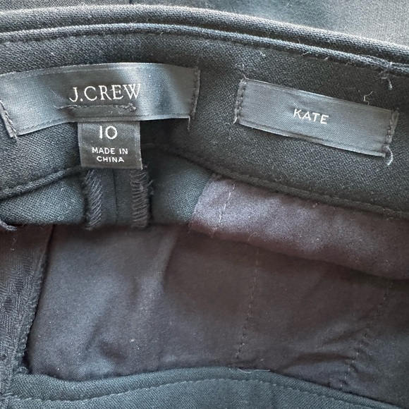 J Crew Kate Straight Leg Pant in Four Season Stretch Black High Rise - Picture 4 of 5